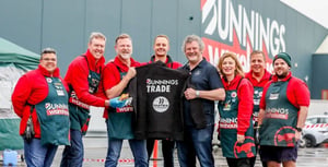 Co-branded Bunnings Trade and MATES in Construction fundraising hoodies developed by Novelli