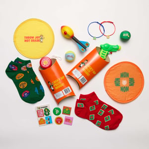 Four Square blind box kids collectible merchandise - Novelli grocery branded campaign New Zealand