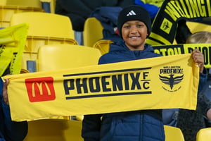 Co-branded McDonald's and Wellington Phoenix FC supporter scarves developed by Novelli for the Football NZ sponsorship