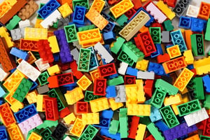 A collection of NovaBrix building bricks by Novelli
