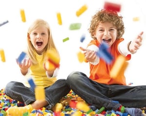 Novelli NovaBrix building brick sets being enjoyed by two kids