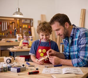 Wooden craft kits for kids and family based campaign